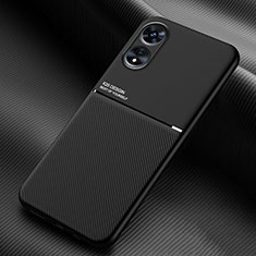 Coque Ultra Fine Silicone Souple Housse Etui avec Aimante Magnetique pour Oppo A1 Pro 5G Noir