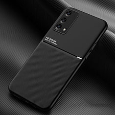 Coque Ultra Fine Silicone Souple Housse Etui avec Aimante Magnetique pour Oppo A74 4G Noir