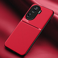 Coque Ultra Fine Silicone Souple Housse Etui avec Aimante Magnetique pour Oppo Reno11 Pro 5G Rouge