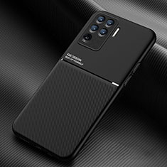 Coque Ultra Fine Silicone Souple Housse Etui avec Aimante Magnetique pour Oppo Reno5 F Noir