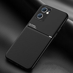 Coque Ultra Fine Silicone Souple Housse Etui avec Aimante Magnetique pour Oppo Reno7 SE 5G Noir