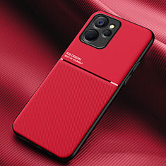 Coque Ultra Fine Silicone Souple Housse Etui avec Aimante Magnetique pour Realme 10T 5G Rouge