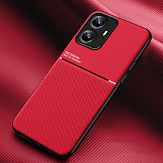 Coque Ultra Fine Silicone Souple Housse Etui avec Aimante Magnetique pour Realme C55 Rouge