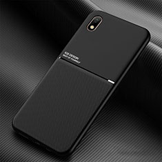 Coque Ultra Fine Silicone Souple Housse Etui avec Aimante Magnetique pour Samsung Galaxy A01 Core Noir