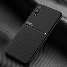 Coque Ultra Fine Silicone Souple Housse Etui avec Aimante Magnetique pour Samsung Galaxy A01 SM-A015 Noir