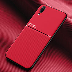 Coque Ultra Fine Silicone Souple Housse Etui avec Aimante Magnetique pour Samsung Galaxy A02 Rouge