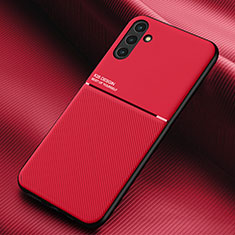 Coque Ultra Fine Silicone Souple Housse Etui avec Aimante Magnetique pour Samsung Galaxy A04s Rouge