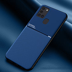 Coque Ultra Fine Silicone Souple Housse Etui avec Aimante Magnetique pour Samsung Galaxy A21s Bleu