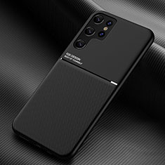 Coque Ultra Fine Silicone Souple Housse Etui avec Aimante Magnetique pour Samsung Galaxy S23 Ultra 5G Noir