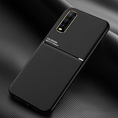 Coque Ultra Fine Silicone Souple Housse Etui avec Aimante Magnetique pour Vivo iQOO U1 Noir