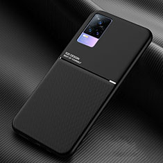 Coque Ultra Fine Silicone Souple Housse Etui avec Aimante Magnetique pour Vivo V21e 4G Noir