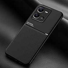 Coque Ultra Fine Silicone Souple Housse Etui avec Aimante Magnetique pour Vivo X80 Lite 5G Noir