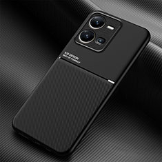 Coque Ultra Fine Silicone Souple Housse Etui avec Aimante Magnetique pour Vivo Y35 4G Noir