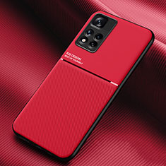 Coque Ultra Fine Silicone Souple Housse Etui avec Aimante Magnetique pour Xiaomi Mi 11i 5G (2022) Rouge