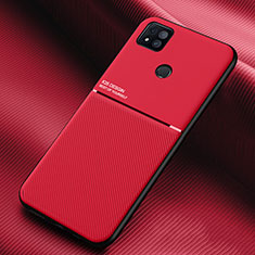 Coque Ultra Fine Silicone Souple Housse Etui avec Aimante Magnetique pour Xiaomi POCO C3 Rouge