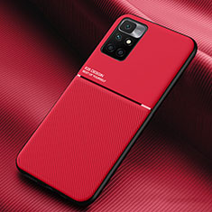 Coque Ultra Fine Silicone Souple Housse Etui avec Aimante Magnetique pour Xiaomi Redmi 10 (2022) Rouge