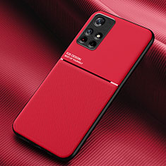 Coque Ultra Fine Silicone Souple Housse Etui avec Aimante Magnetique pour Xiaomi Redmi Note 11 5G Rouge