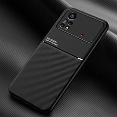 Coque Ultra Fine Silicone Souple Housse Etui avec Aimante Magnetique pour Xiaomi Redmi Note 11E Pro 5G Noir