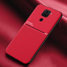 Coque Ultra Fine Silicone Souple Housse Etui avec Aimante Magnetique pour Xiaomi Redmi Note 9 Rouge