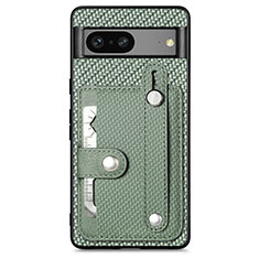 Coque Ultra Fine Silicone Souple Housse Etui avec Aimante Magnetique S01D pour Google Pixel 7a 5G Vert