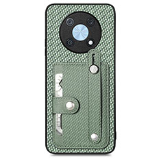 Coque Ultra Fine Silicone Souple Housse Etui avec Aimante Magnetique S01D pour Huawei Enjoy 50 Pro Vert