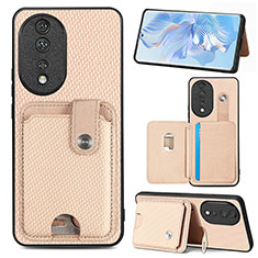 Coque Ultra Fine Silicone Souple Housse Etui avec Aimante Magnetique S01D pour Huawei Honor 80 5G Or