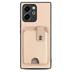 Coque Ultra Fine Silicone Souple Housse Etui avec Aimante Magnetique S01D pour Huawei Honor 80 SE 5G Or