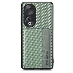 Coque Ultra Fine Silicone Souple Housse Etui avec Aimante Magnetique S01D pour Huawei Honor 90 5G Vert