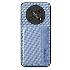 Coque Ultra Fine Silicone Souple Housse Etui avec Aimante Magnetique S01D pour Huawei Honor Magic4 Lite 5G Bleu