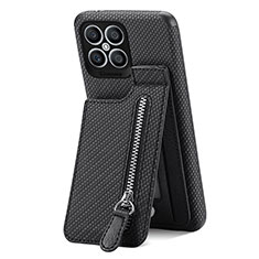 Coque Ultra Fine Silicone Souple Housse Etui avec Aimante Magnetique S01D pour Huawei Honor X8 4G Noir