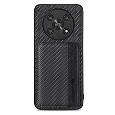 Coque Ultra Fine Silicone Souple Housse Etui avec Aimante Magnetique S01D pour Huawei Honor X9 5G Noir