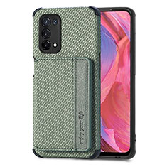 Coque Ultra Fine Silicone Souple Housse Etui avec Aimante Magnetique S01D pour Oppo A93 5G Vert