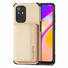 Coque Ultra Fine Silicone Souple Housse Etui avec Aimante Magnetique S01D pour Oppo A95 5G Or