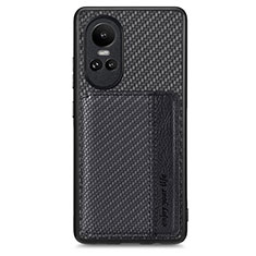 Coque Ultra Fine Silicone Souple Housse Etui avec Aimante Magnetique S01D pour Oppo Reno10 5G Noir