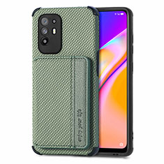 Coque Ultra Fine Silicone Souple Housse Etui avec Aimante Magnetique S01D pour Oppo Reno5 Z 5G Vert