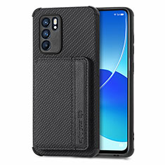 Coque Ultra Fine Silicone Souple Housse Etui avec Aimante Magnetique S01D pour Oppo Reno6 5G Noir