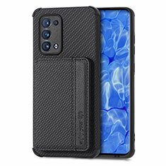 Coque Ultra Fine Silicone Souple Housse Etui avec Aimante Magnetique S01D pour Oppo Reno6 Pro 5G Noir