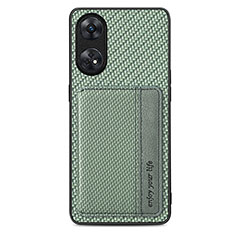 Coque Ultra Fine Silicone Souple Housse Etui avec Aimante Magnetique S01D pour Oppo Reno8 T 4G Vert