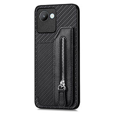 Coque Ultra Fine Silicone Souple Housse Etui avec Aimante Magnetique S01D pour Realme C30 Noir