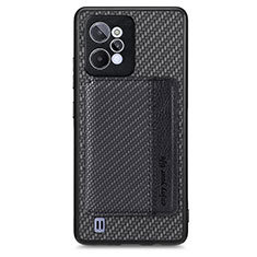 Coque Ultra Fine Silicone Souple Housse Etui avec Aimante Magnetique S01D pour Realme C31 Noir