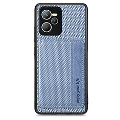 Coque Ultra Fine Silicone Souple Housse Etui avec Aimante Magnetique S01D pour Realme C35 Bleu