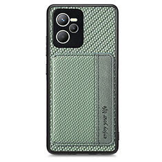 Coque Ultra Fine Silicone Souple Housse Etui avec Aimante Magnetique S01D pour Realme C35 Vert