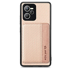 Coque Ultra Fine Silicone Souple Housse Etui avec Aimante Magnetique S01D pour Realme Narzo 50A Prime Or