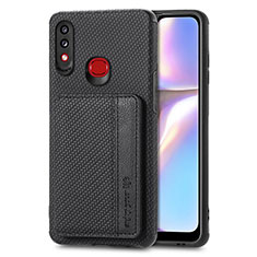 Coque Ultra Fine Silicone Souple Housse Etui avec Aimante Magnetique S01D pour Samsung Galaxy A10s Noir