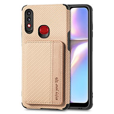 Coque Ultra Fine Silicone Souple Housse Etui avec Aimante Magnetique S01D pour Samsung Galaxy A10s Or