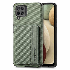 Coque Ultra Fine Silicone Souple Housse Etui avec Aimante Magnetique S01D pour Samsung Galaxy A12 Nacho Vert