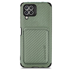 Coque Ultra Fine Silicone Souple Housse Etui avec Aimante Magnetique S01D pour Samsung Galaxy A22 4G Vert