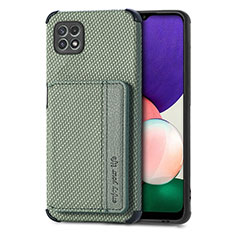 Coque Ultra Fine Silicone Souple Housse Etui avec Aimante Magnetique S01D pour Samsung Galaxy A22 5G Vert