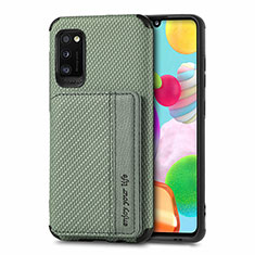 Coque Ultra Fine Silicone Souple Housse Etui avec Aimante Magnetique S01D pour Samsung Galaxy A41 Vert