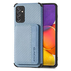 Coque Ultra Fine Silicone Souple Housse Etui avec Aimante Magnetique S01D pour Samsung Galaxy A54 5G Bleu